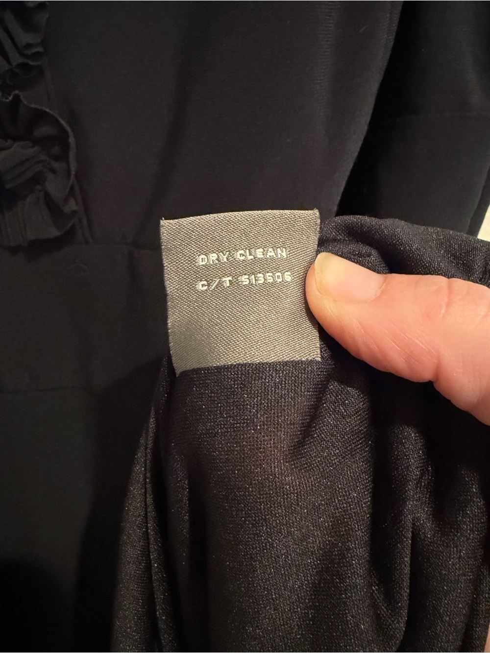 Taylor Simple Black Cocktail Dress w/ Ruched Detailing, size 18 - Picture 4 of 8